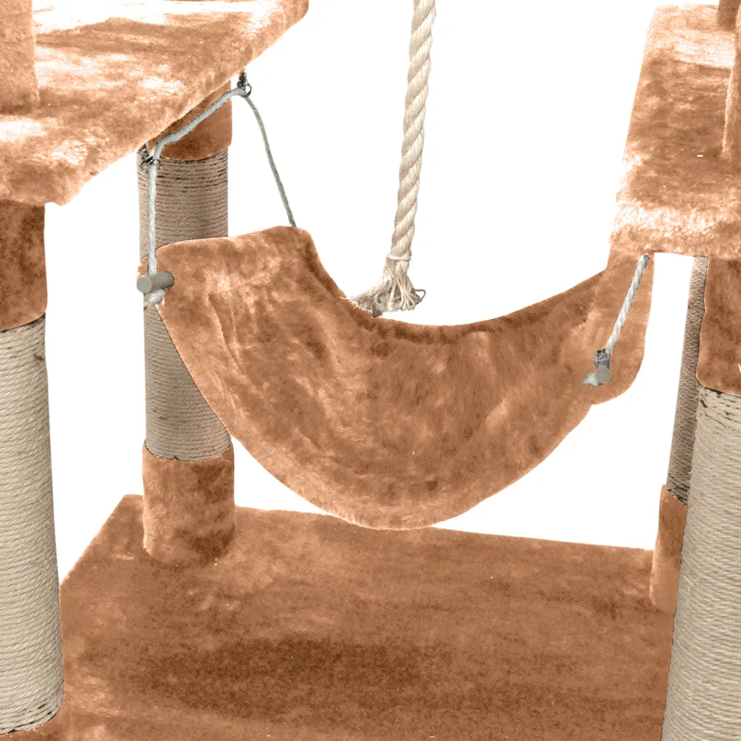 183cm Cat Scratching Post Tree Gym House Condo Furniture Scratcher Pole Brown