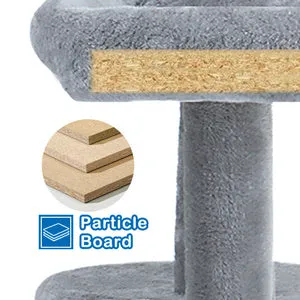 28"  High Cat Tree with Platform and Scratching Posts