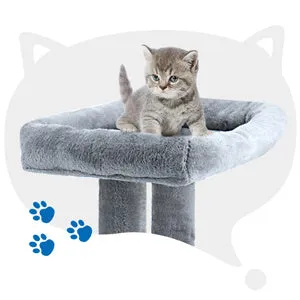 28"  High Cat Tree with Platform and Scratching Posts