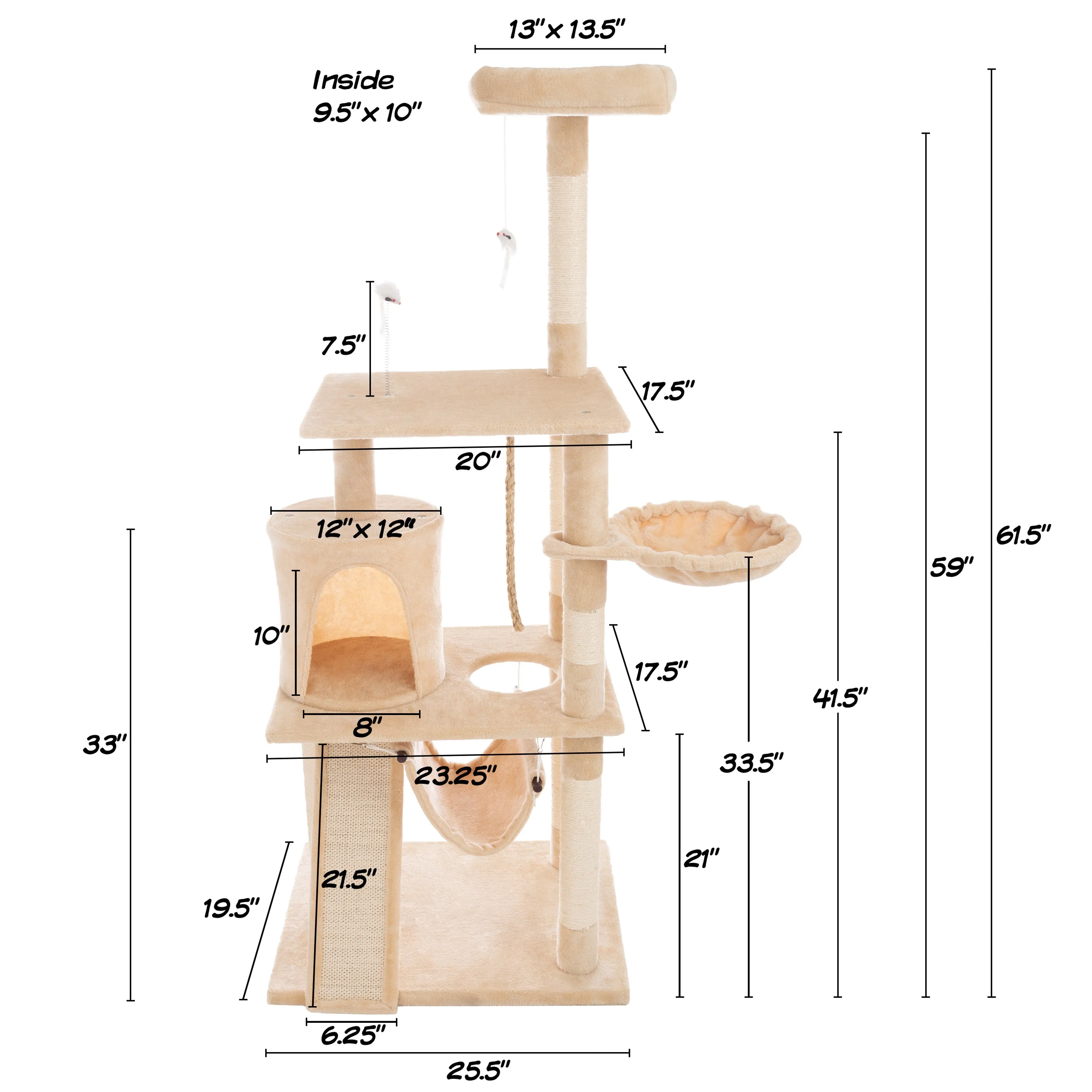 4-Tier Cat Tower for Indoor Cats