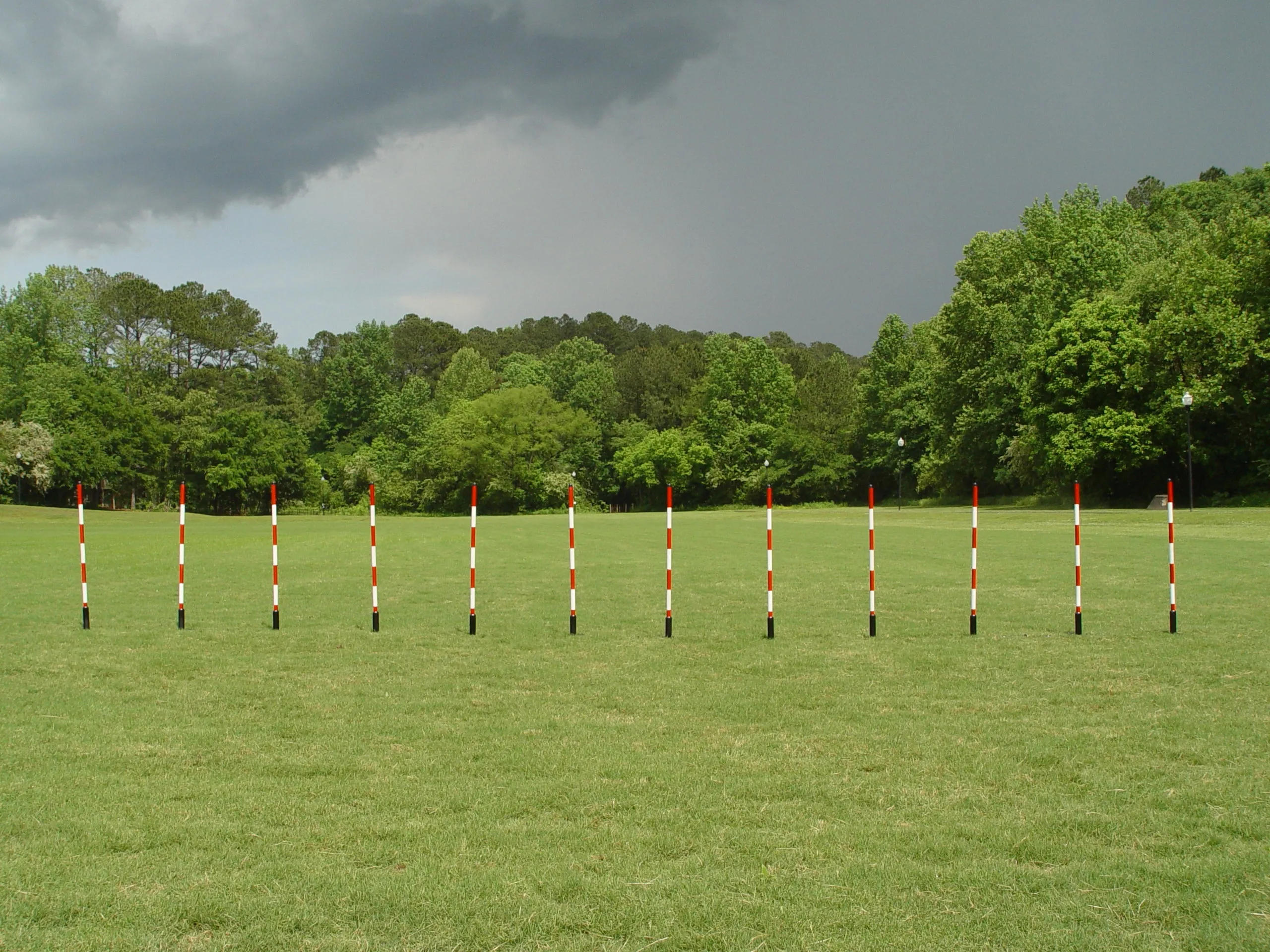 6 Pole Weave Poles with Adjustable Pole Spacing From 19" to 25"