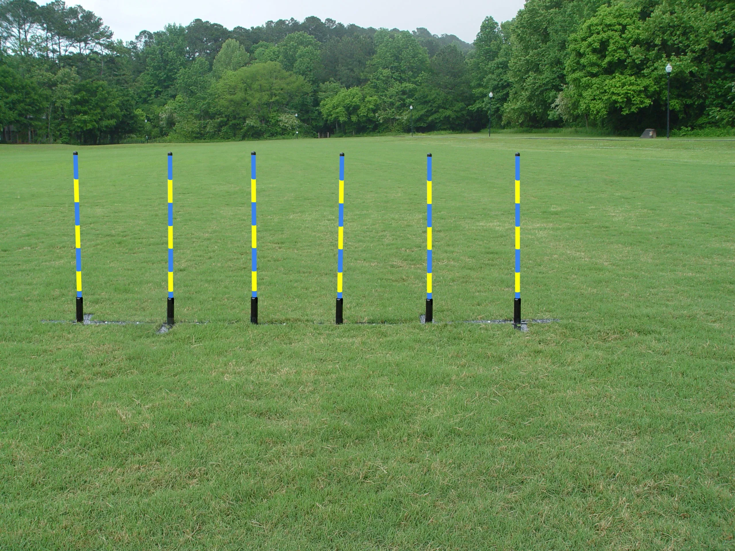 6 Pole Weave Poles with Adjustable Pole Spacing From 19" to 25"
