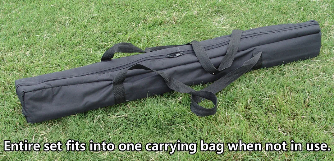 6 Pole Weave Poles with Adjustable Pole Spacing From 19" to 25"