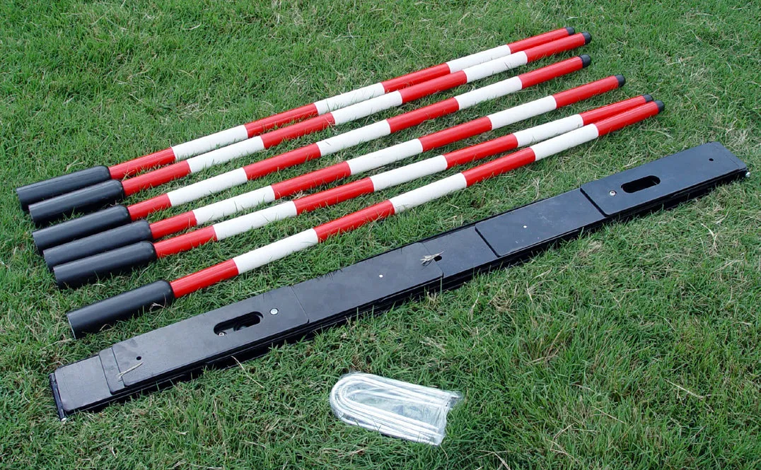 6 Pole Weave Poles with Adjustable Pole Spacing From 19" to 25"