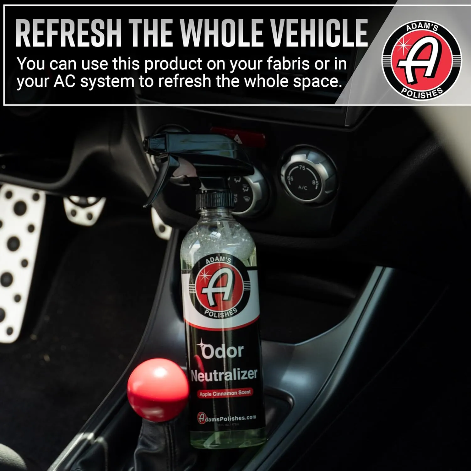 Adam's Polishes Odor Neutralizer (Fresh Scent, 16oz) - Car Air Freshener Spray That Eliminates Harmful Odors from Car Interior Accessories, Leather, Carpet, Upholstery & Pet Odors