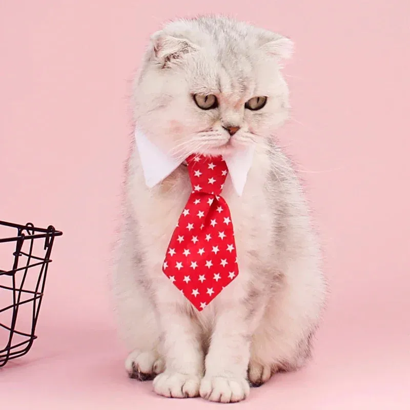 Adjustable Pet Cat Necktie – Gentleman Accessories for Dogs & Cats