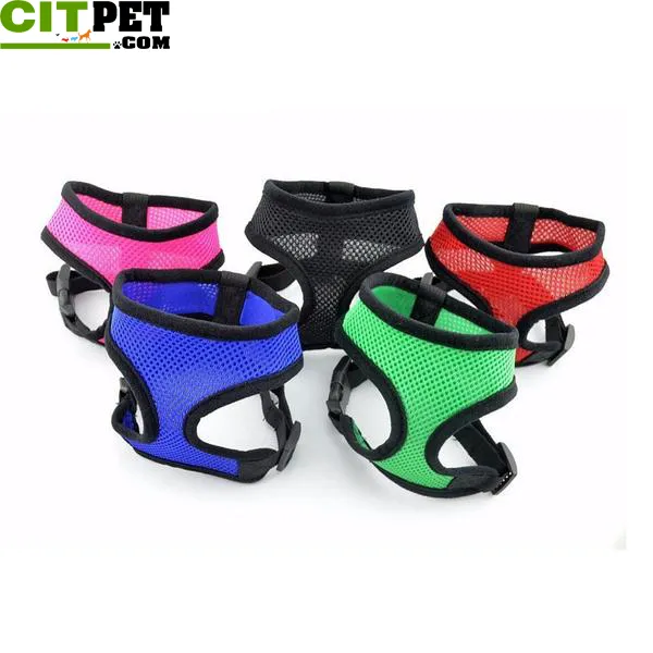 Adjustable Soft Breathable Dog Harness Nylon Mesh Vest Harness