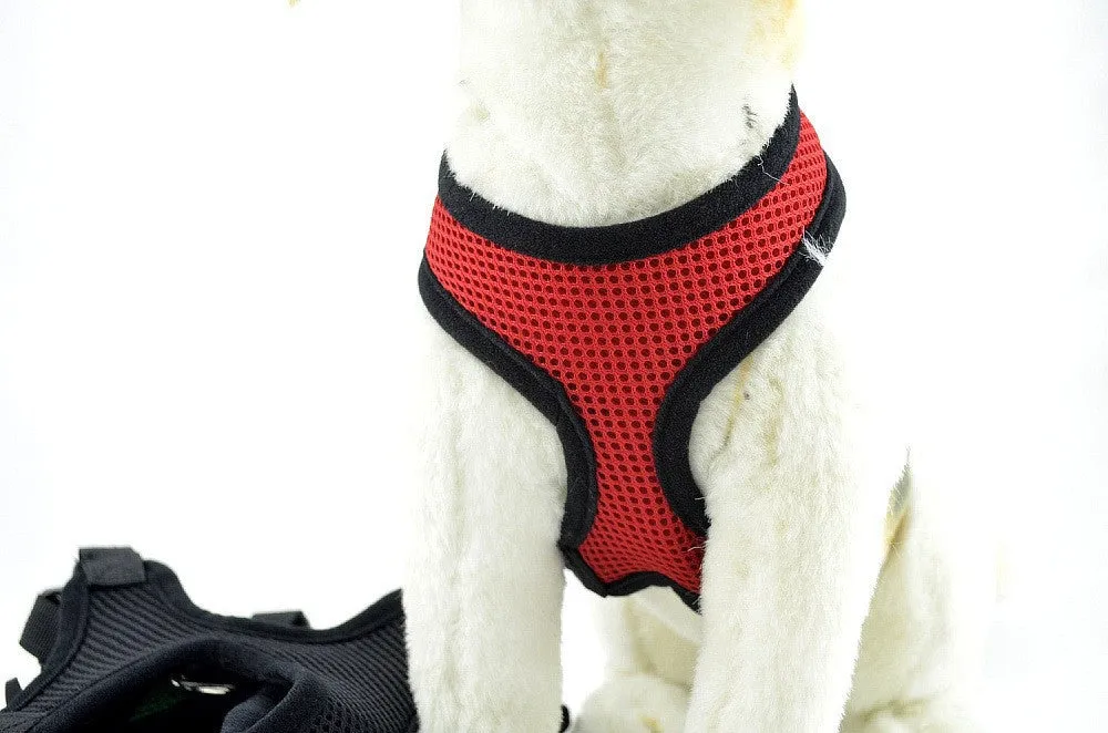 Adjustable Soft Breathable Dog Harness Nylon Mesh Vest Harness