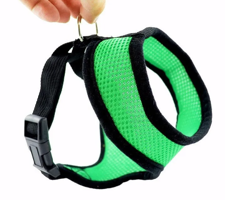 Adjustable Soft Breathable Dog Harness Nylon Mesh Vest Harness