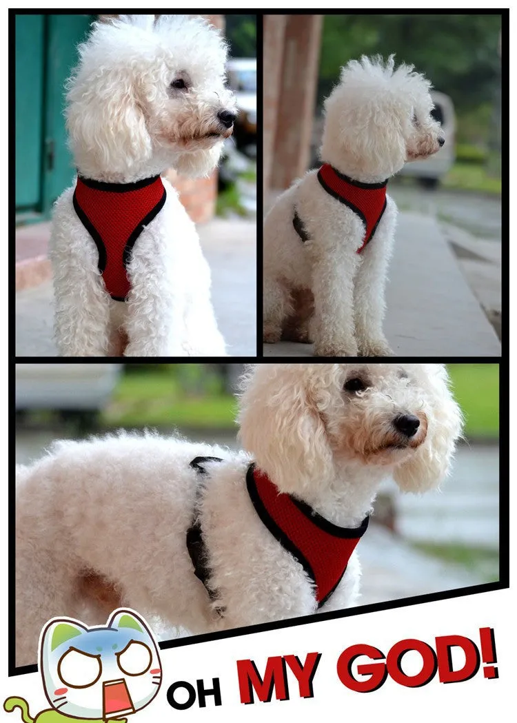 Adjustable Soft Breathable Dog Harness Nylon Mesh Vest Harness