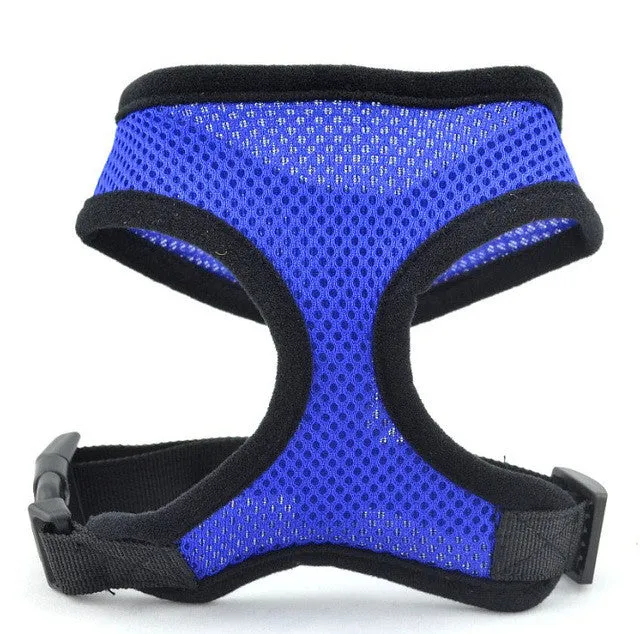 Adjustable Soft Breathable Dog Harness Nylon Mesh Vest Harness