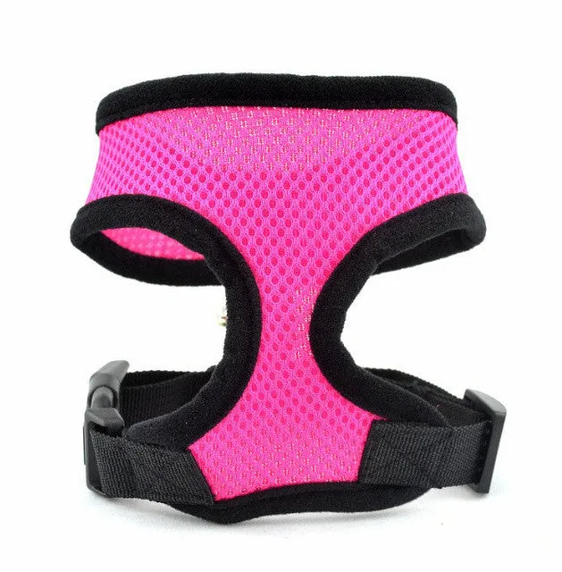 Adjustable Soft Breathable Dog Harness Nylon Mesh Vest Harness