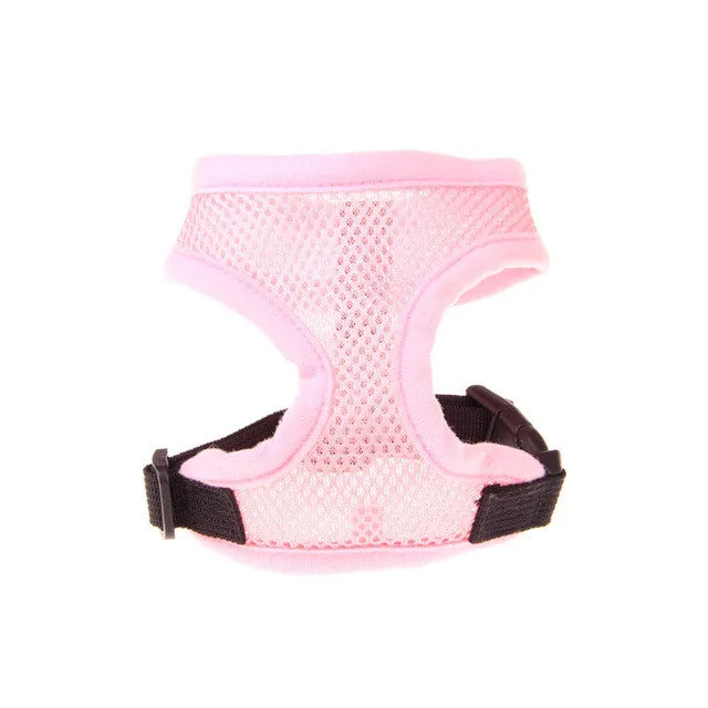 Adjustable Soft Breathable Dog Harness Nylon Mesh Vest Harness