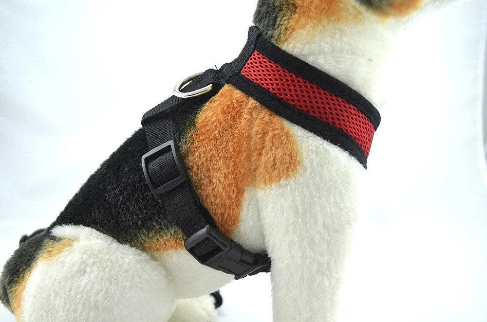 Adjustable Soft Breathable Dog Harness Nylon Mesh Vest Harness