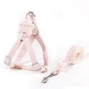 Adjustable Starfish-Themed Pet Harness and Leash Set for Small Dogs and Cats