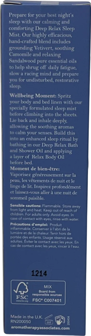 Aromatherapy Associates Deep Relax Sleep Mist 50ml