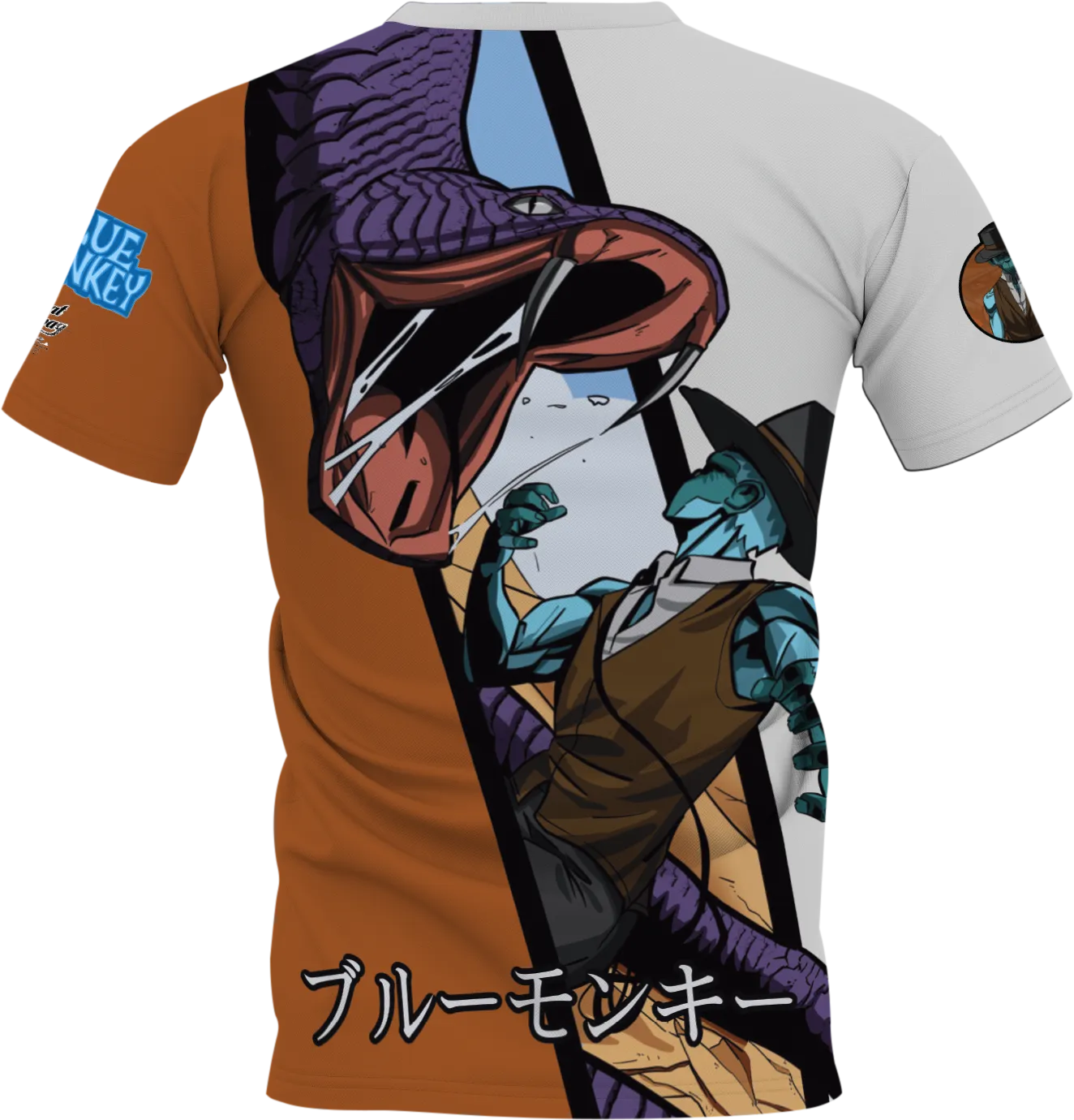 Blue Monkey Old West V8 Grey/Orange Jersey