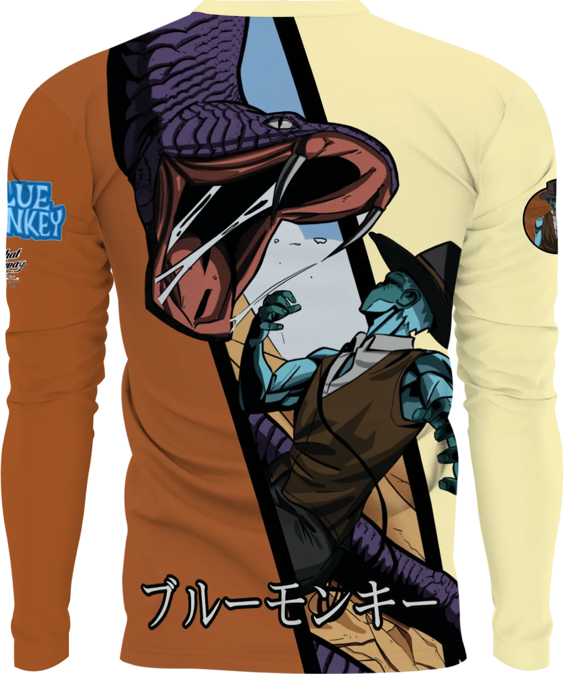 Blue Monkey Old West V8 Yellow/Orange Long Sleeve