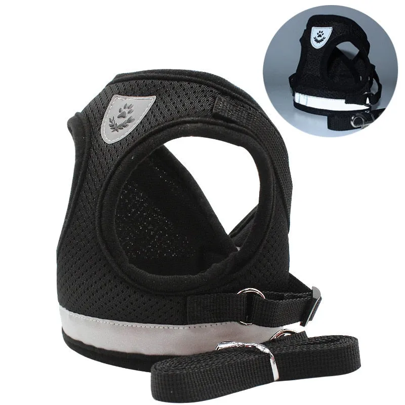 Breathable Cat Harness And Leash Escape Proof Pet Clothes