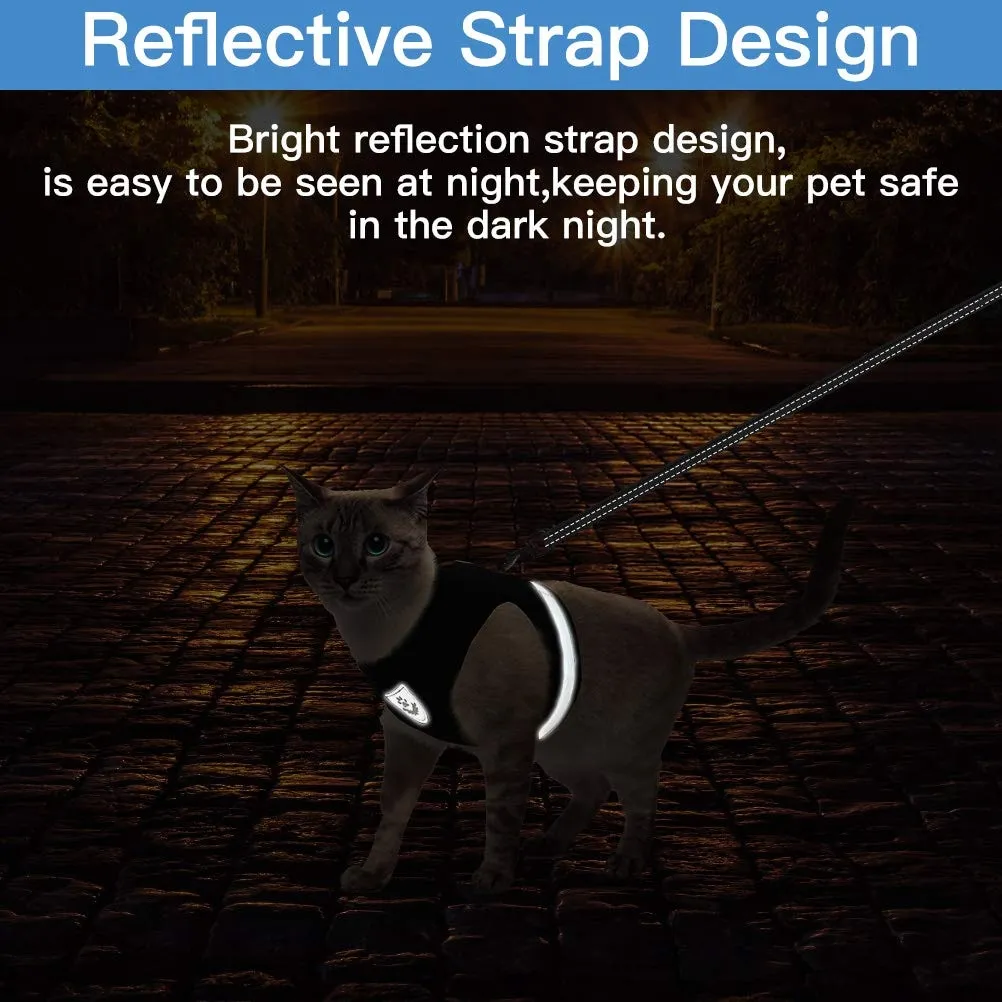 Breathable Cat Harness And Leash Escape Proof Pet Clothes