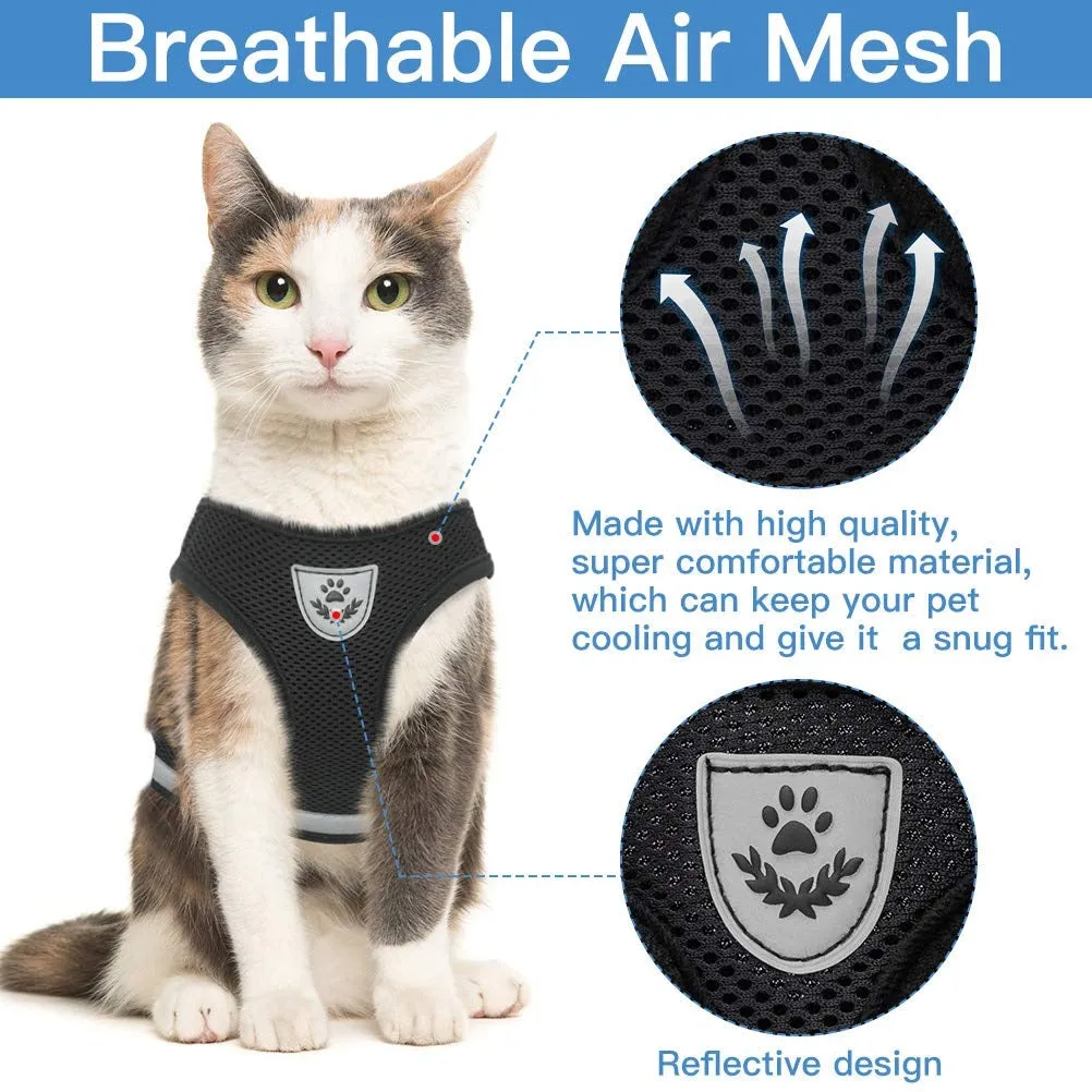 Breathable Cat Harness And Leash Escape Proof Pet Clothes