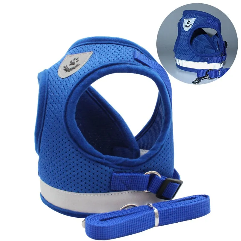 Breathable Cat Harness And Leash Escape Proof Pet Clothes