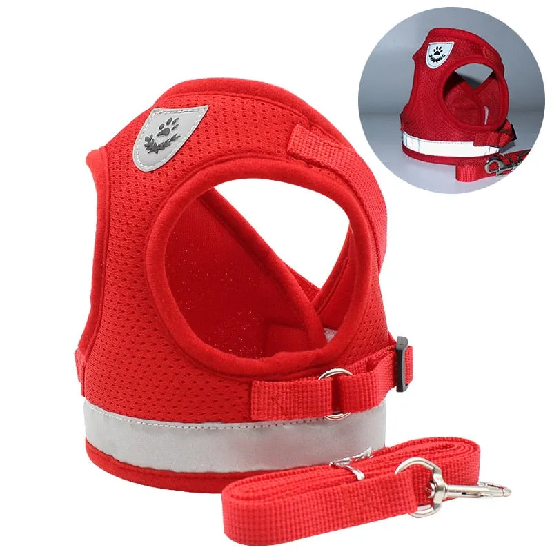 Breathable Cat Harness And Leash Escape Proof Pet Clothes