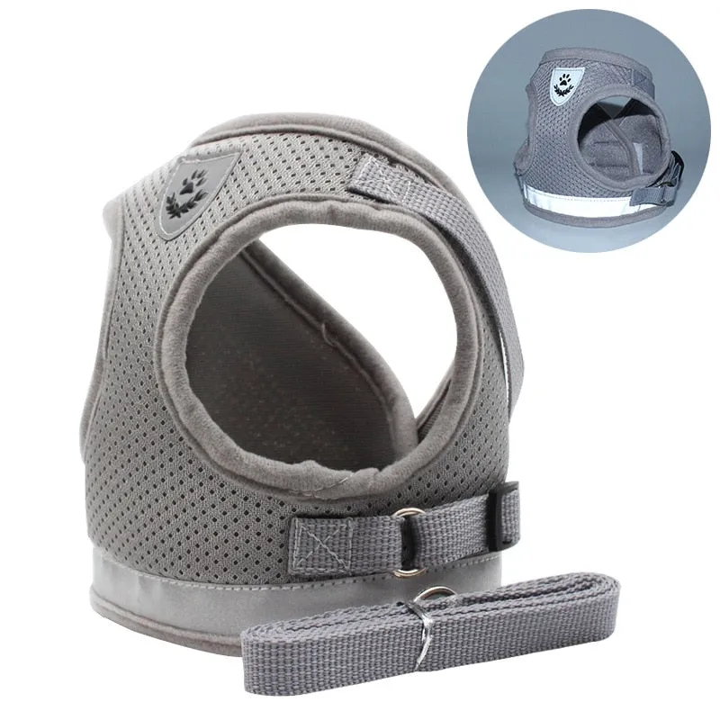 Breathable Cat Harness And Leash Escape Proof Pet Clothes