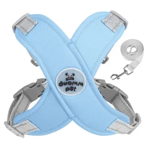 Breathable Mesh Dog Harness Vest with Reflective Leash Set for Small to Medium Dogs and Cats