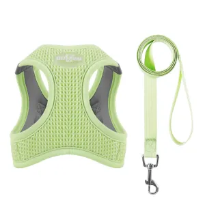 Breathable Waffle Fabric Pet Harness and Leash Set for Small to Medium Dogs and Cats