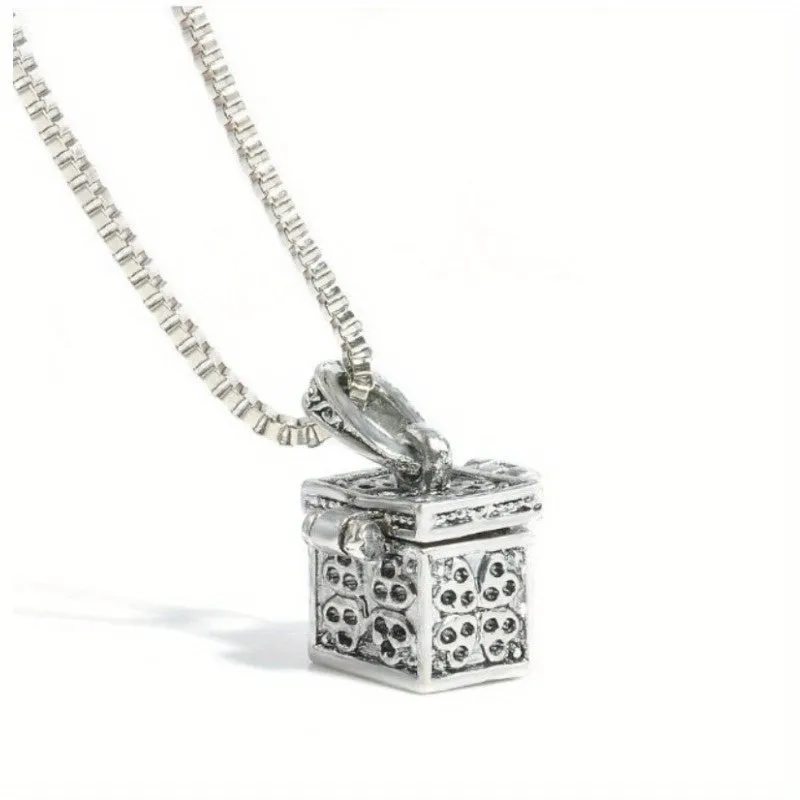 Chic Cremation Jewelry Metal Pet Memorial Urn Necklace Memorial Pendant Ash Holder Keepsake