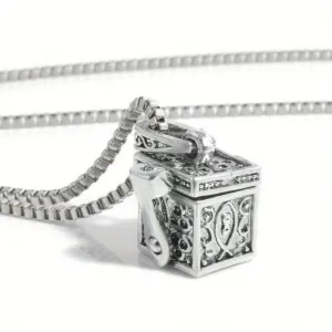 Chic Cremation Jewelry Metal Pet Memorial Urn Necklace Memorial Pendant Ash Holder Keepsake