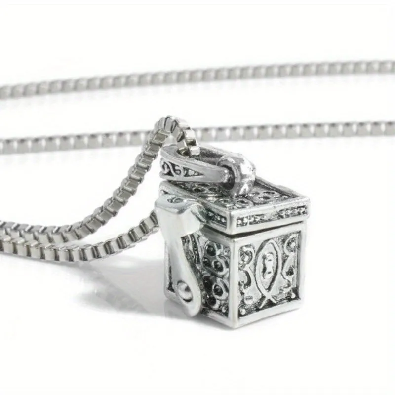 Chic Cremation Jewelry Metal Pet Memorial Urn Necklace Memorial Pendant Ash Holder Keepsake