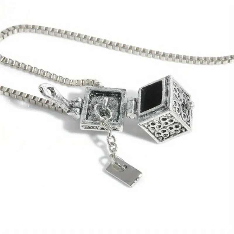 Chic Cremation Jewelry Metal Pet Memorial Urn Necklace Memorial Pendant Ash Holder Keepsake