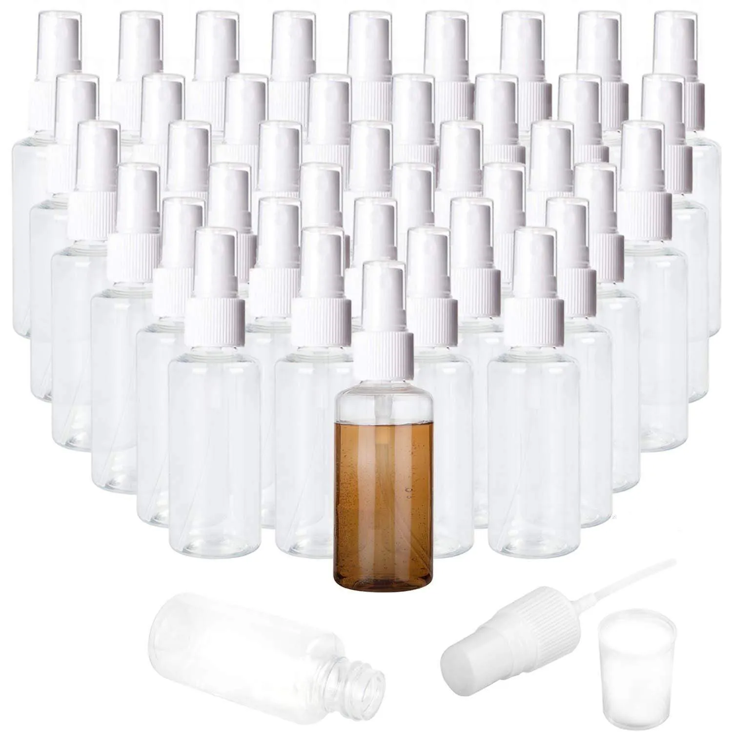 Clear plastic mist spray bottle, 30mL