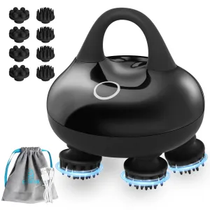 COMFIER Cordless Scalp Massager Hair Growth with 3 kneading Modes,Waterproof Head Massager with 8 Claws for Deep Cleansing,Head Scratcher,Cat Massager(Gold) CF-4402