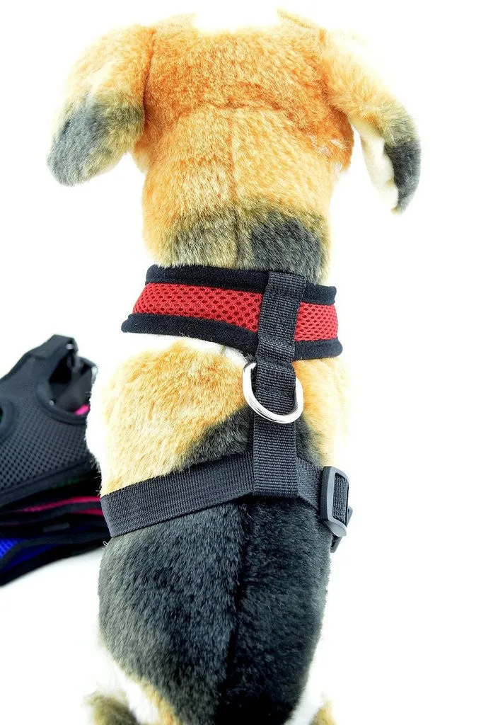 FLASH SALE FREE! COLORFUL SOFT MESH FRONT SMALL DOG HARNESS SIZES XS - XL
