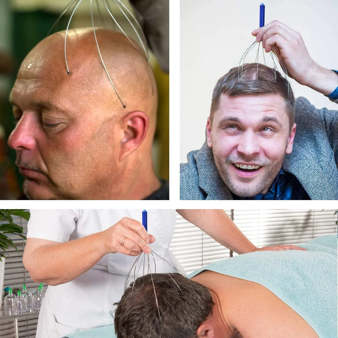 Hand Held Scalp Head Massager Stress Relief (Pack of 1)