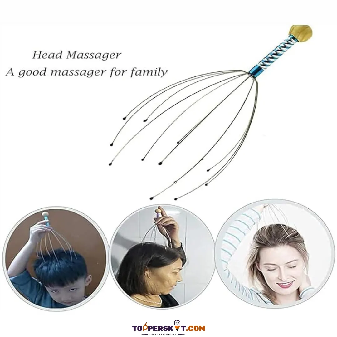 Hand Held Scalp Head Massager Stress Relief (Pack of 1)