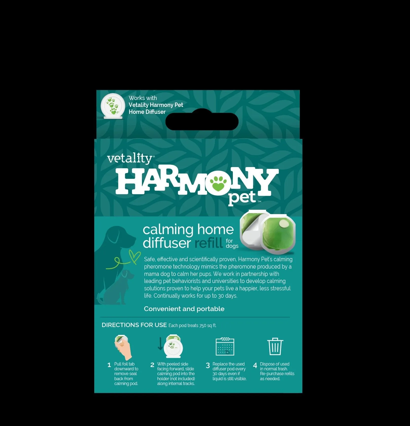 Harmony Pet Calming Home Diffuser Refills for Dogs, 2 ct