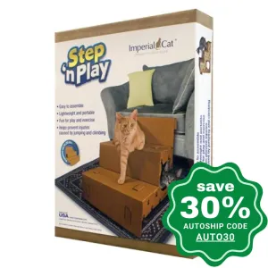 Imperial Cat - Pet Steps & Stairs - Step 'n Play Pet Steps (20.5"D x 17.25"H x 18"W)