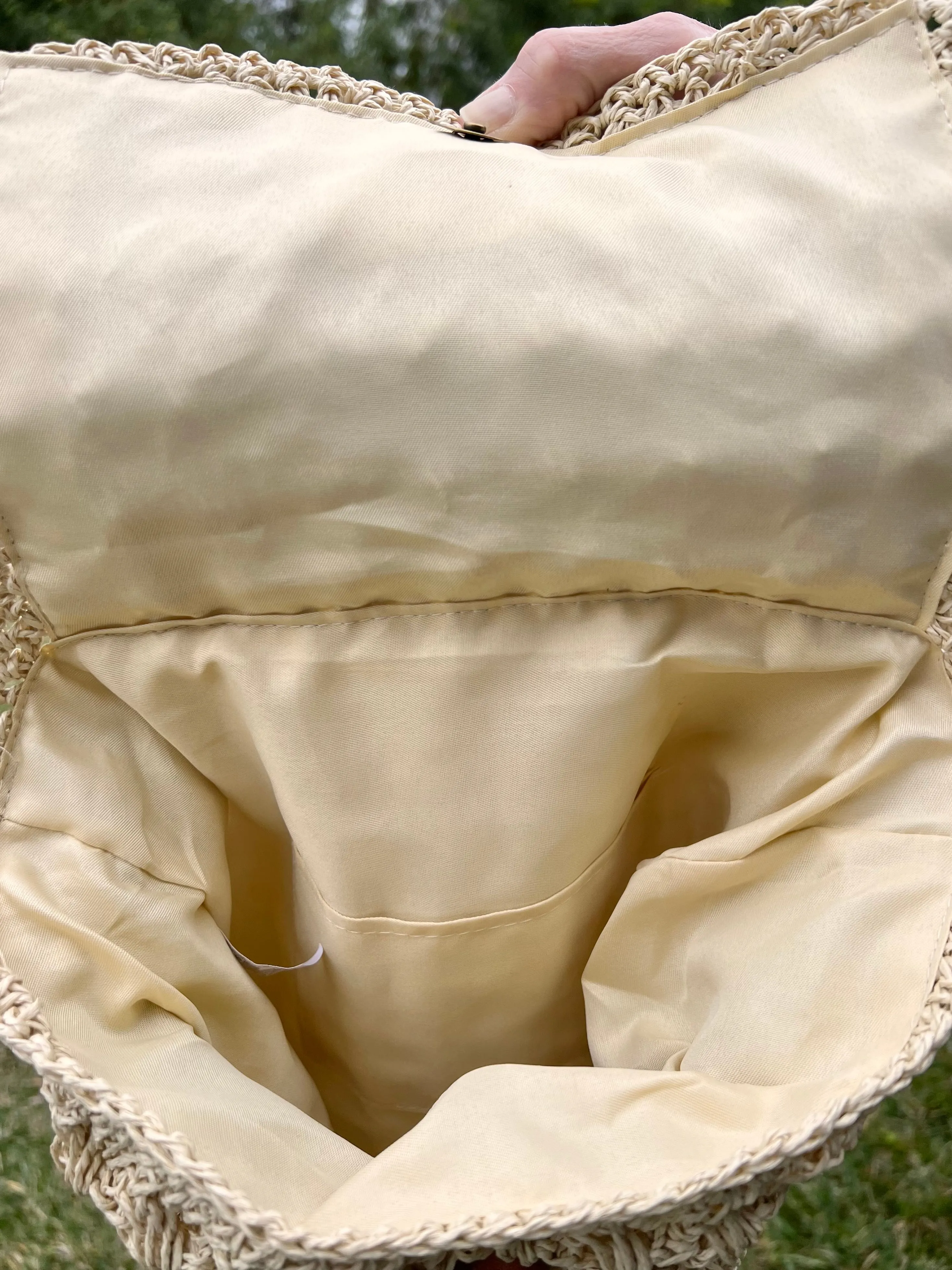 KAIA STRAW BACKPACK IN IVORY