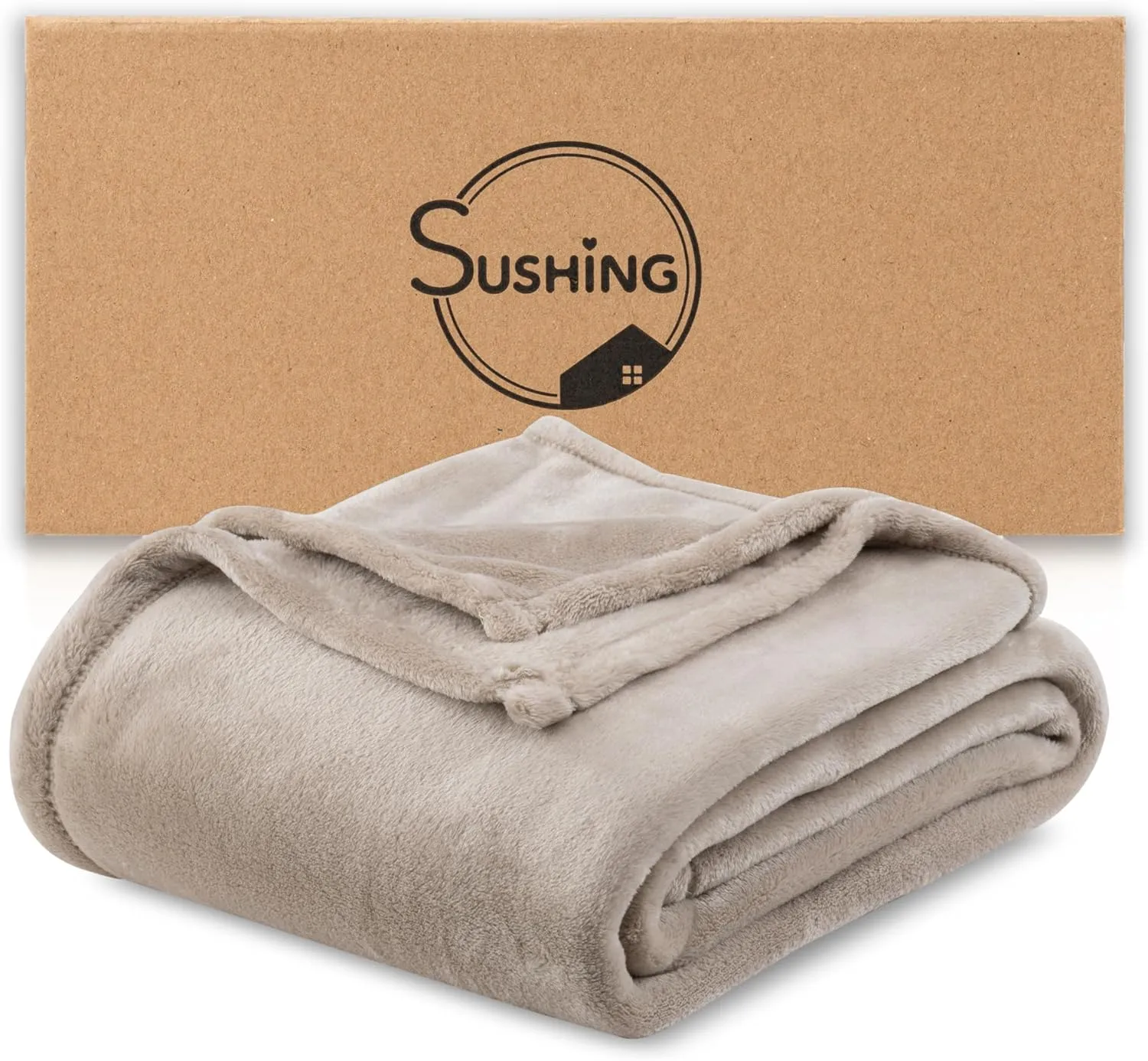 Luxury Fleece Warm Blanket, Soft Lightweight Velvety Plush Blanket for Sofa and Bed, Cozy Comfy for All Seasons(Grain, 10890 Inches)