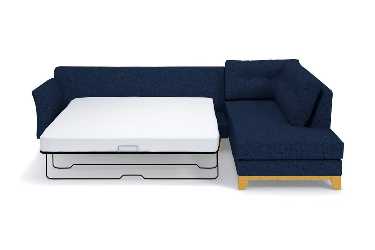 Marco 2pc Sleeper Sectional :: Leg Finish: Natural / Configuration: LAF - Chaise on the Left / Sleeper Option: Deluxe Innerspring Mattress