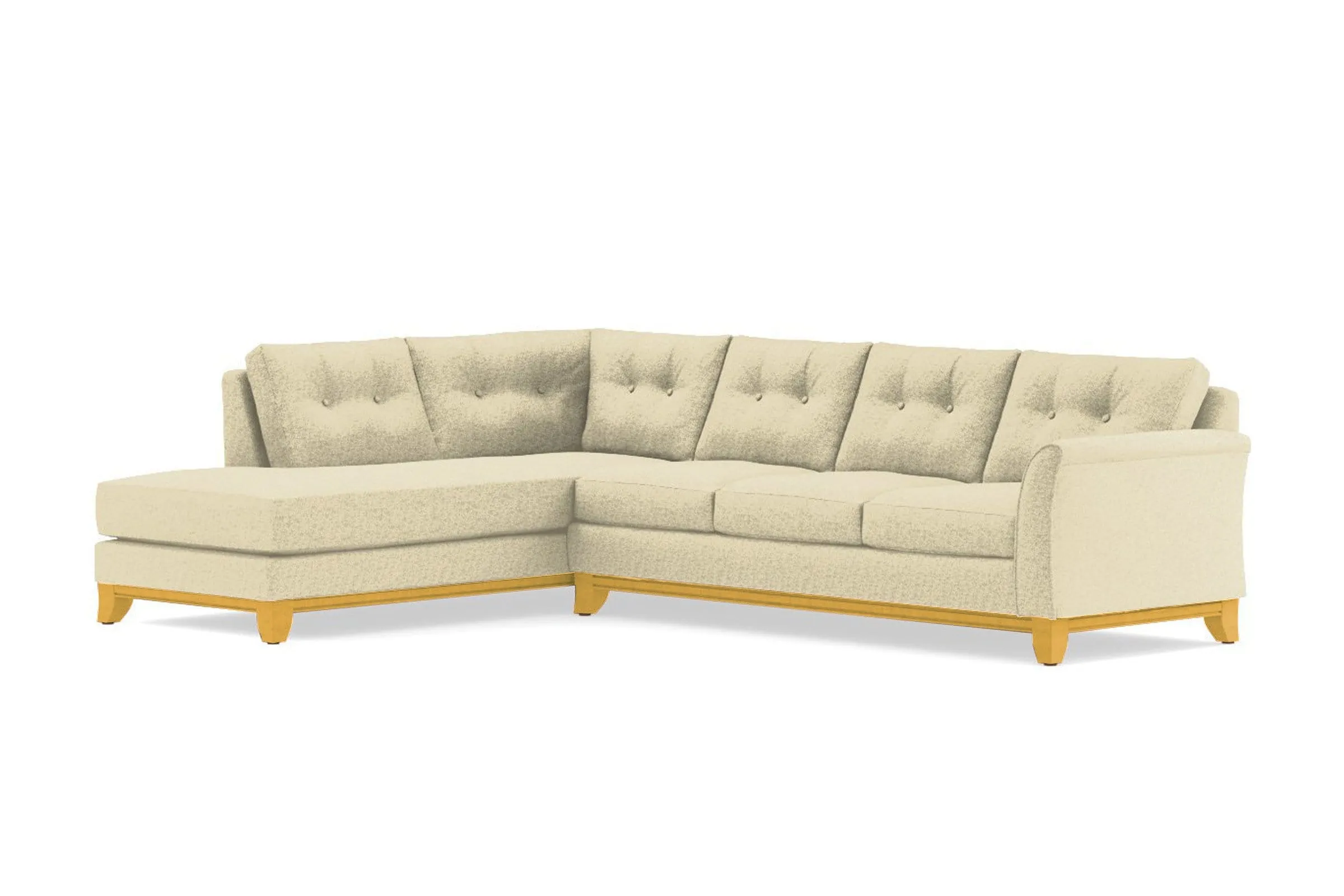 Marco 2pc Sleeper Sectional :: Leg Finish: Natural / Configuration: LAF - Chaise on the Left / Sleeper Option: Deluxe Innerspring Mattress
