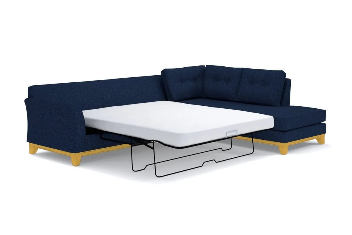 Marco 2pc Sleeper Sectional :: Leg Finish: Natural / Configuration: LAF - Chaise on the Left / Sleeper Option: Deluxe Innerspring Mattress