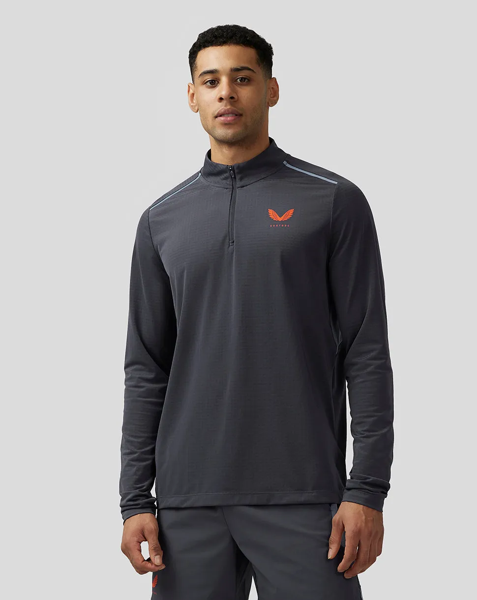 Men's Apex Aeromesh Quarter Zip - Pewter Blue