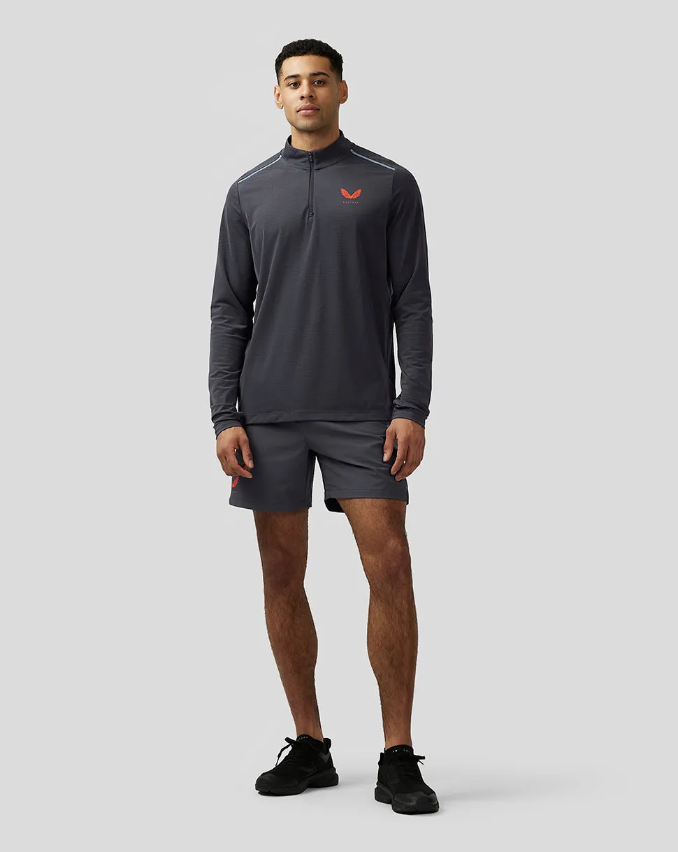 Men's Apex Aeromesh Quarter Zip - Pewter Blue