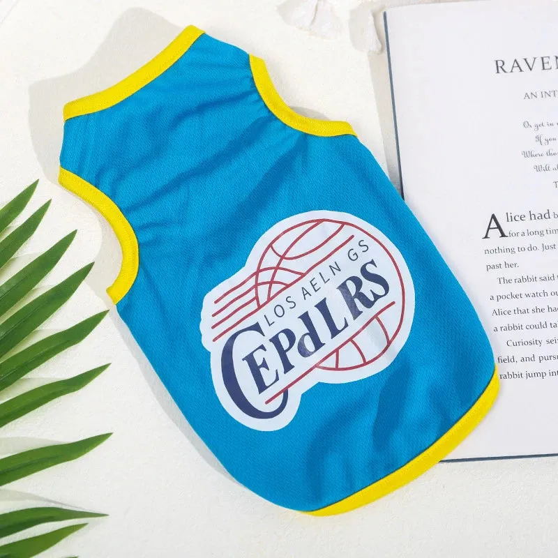Mesh Breathable Summer Pet Dog Clothes - Keep Your Small Pet, Chihuahua, or Cat Cool and Stylish with Sports Fashion - Unisex Letters Printing Cat Vest - Ideal Pet Clothing for a Cool and Fashionable Summer