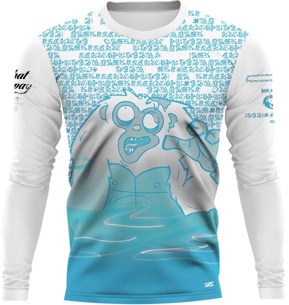 Monkey Zombie Blue Long Sleeve